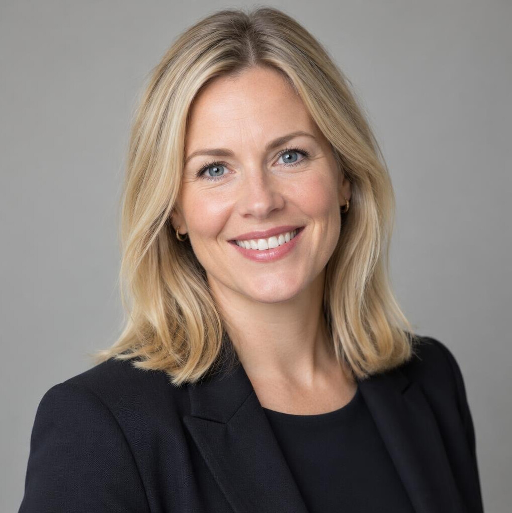 Portrait of a smiling Scandinavian woman in business casual