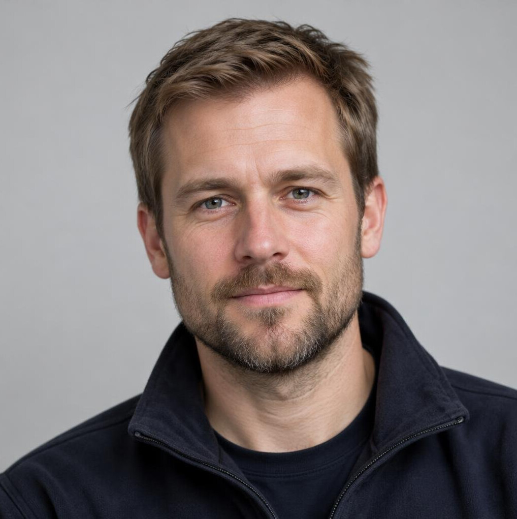 Portrait of a bearded man outdoors